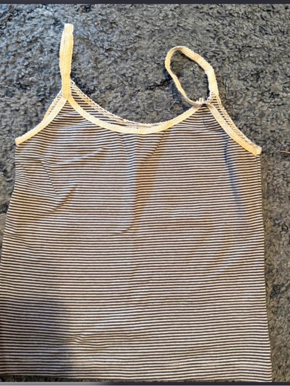 Brandy Melville Striped Spaghetti Strap Tank Top - Black & White